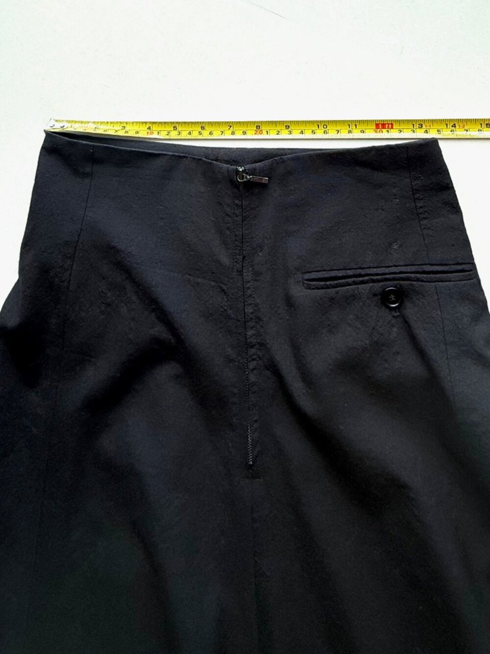 LEMAIRE Black Wool-Crepe Flared Skirt – FR 38 (waist 27”) - Picture 6 of 11
